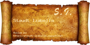 Staudt Izabella névjegykártya